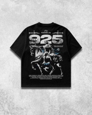 Crna majica s dizajnom kralja Tomislava, natpis 925 – Rex Croatorum, vintage ilustracija kralja